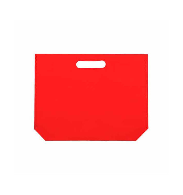 Sacchetto TNT Manico Fustellato Rosso 34+8x26cm (200 Pezzi) Sacchetto TNT Manico Fustellato Rosso 34+8x26cm (200 Pezzi)