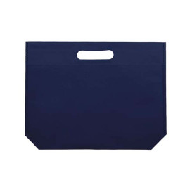 Sacchetto TNT Manico Fustellato Blu Elettrico 34+8x26cm (25 Pezzi)