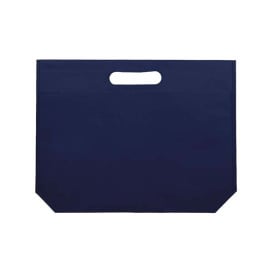 Sacchetto TNT Manico Fustellato Blu Elettrico 34+8x26cm (200 Pezzi)