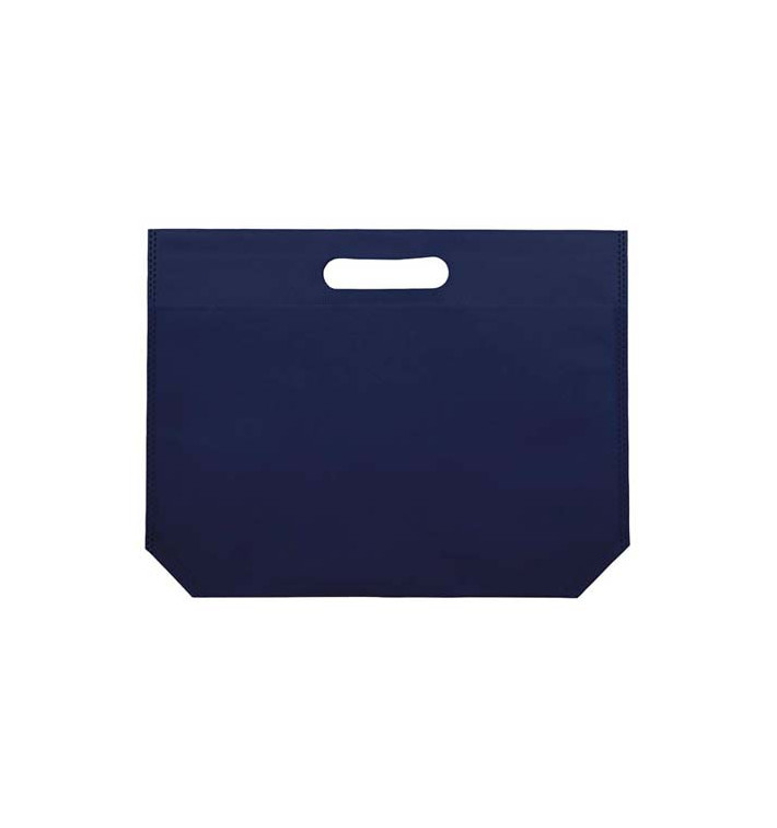 Sacchetto TNT Manico Fustellato Blu Elettrico 34+8x26cm (200 Pezzi) Sacchetto TNT Manico Fustellato Blu Elettrico 34+8x26cm (200 Pezzi)