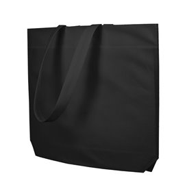 Sacchetto TNT Manico Lungo Nero 48+10x35cm (25 Pezzi)
