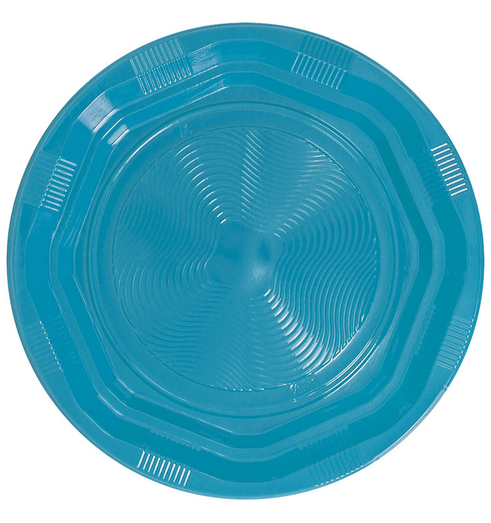 Piatto Fondi Plastica Tondo Rigida Ottogonale Azzurro Ø220 mm (25 Pezzi) Piatto Fondi Plastica Tondo Rigida Ottogonale Azzurro Ø220 mm (25 Pezzi)