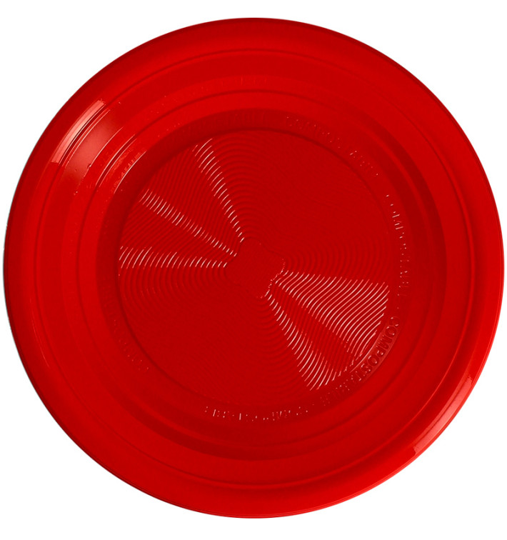 Piatto Amidon Mais PLA Piani Rosso Ø220 mm (25 Pezzi) Piatto Amidon Mais PLA Piani Rosso Ø220 mm (25 Pezzi)
