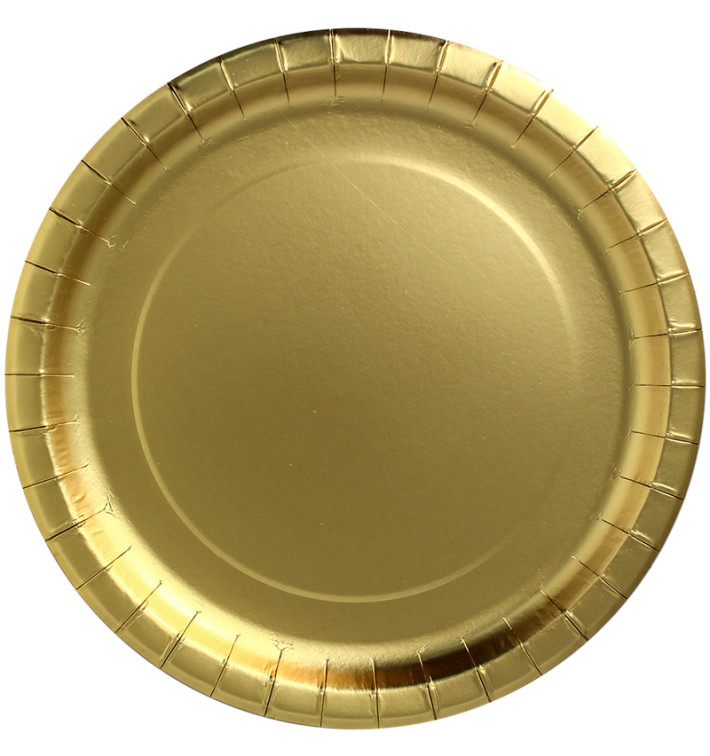 Piatto di Carta Tondo "Party Shiny" Oro Ø290mm (6 Pezzi) Piatto di Carta Tondo "Party Shiny" Oro Ø290mm (6 Pezzi)