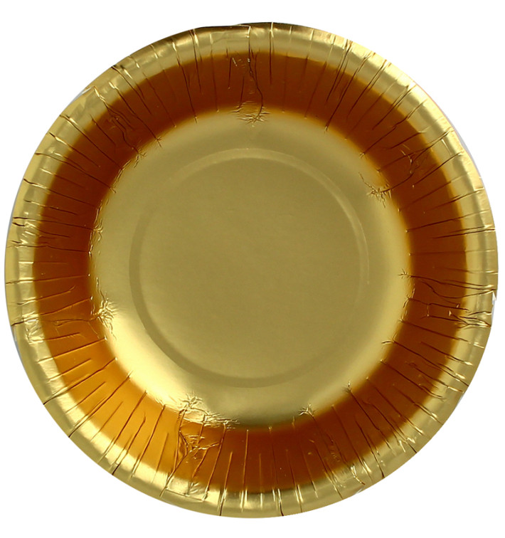 Ciotola di Carta "Party" Oro Ø160mm (90 Pezzi) Ciotola di Carta "Party" Oro Ø160mm (90 Pezzi)