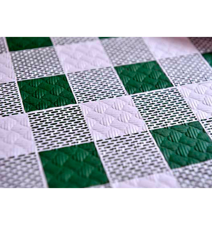 Tovaglia di Carta Taglio 1,2x1,2m "Quadro Verdes" 40g (300 Pezzi) Tovaglia di Carta Taglio 1,2x1,2m "Quadro Verdes" 40g (300 Pezzi)