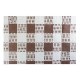 Tovaglia di Carta Taglio 1x1m "Quadro Marrone" 40g (400 Pezzi)