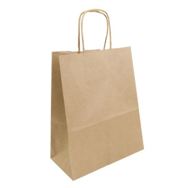 Buste Shopper in Carta Marrone 100g 22+11x27cm (200 Pezzi)