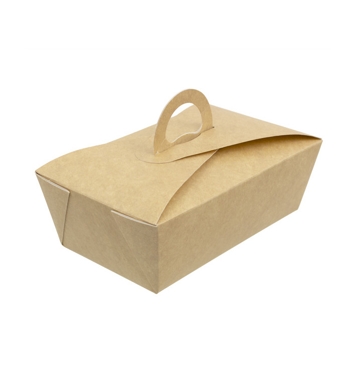 Contenitore di Cibo "Doggy Bag" Kraft 16x9,5x6cm (200 Pezzi) Contenitore di Cibo "Doggy Bag" Kraft 16x9,5x6cm (200 Pezzi)