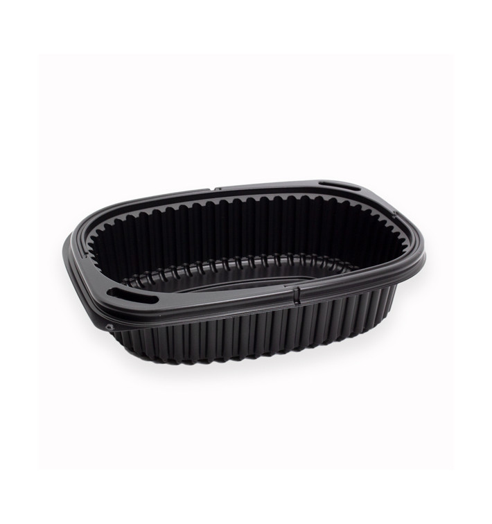 Contenitori Rettangolare PP Nero 600ml 190x140x48mm (40 Pezzi) Contenitori Rettangolare PP Nero 600ml 190x140x48mm (40 Pezzi)