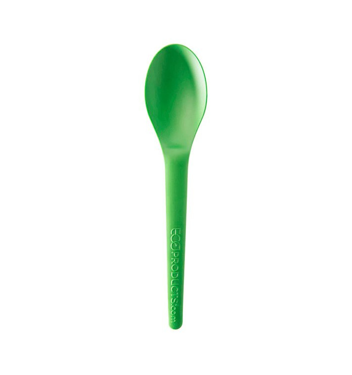 Cucchiaini in Amido di Mais CPLA Verde 12 cm (2000 Pezzi)