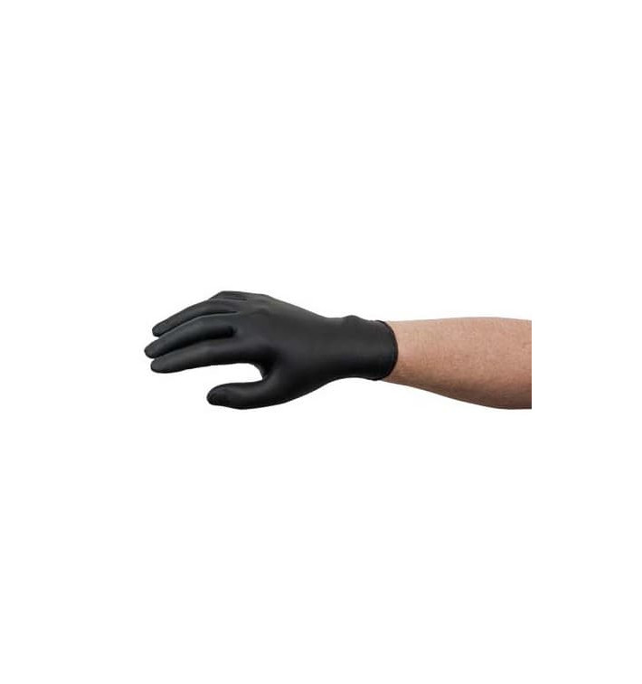 Guanti in Nitrile Senza Polvere Nero Taglia M AQL 1.5 (100 Pezzi) Guanti in Nitrile Senza Polvere Nero Taglia M AQL 1.5 (100 Pezzi)