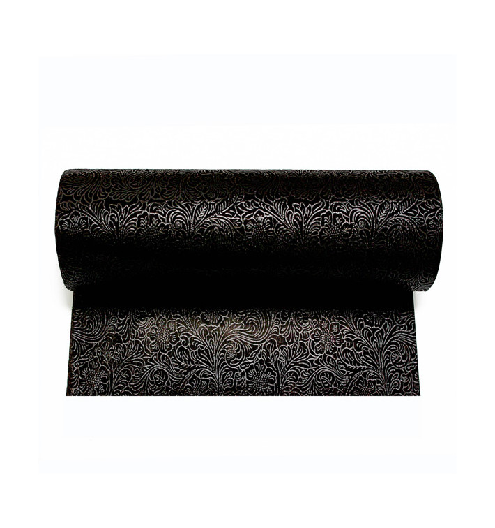 Tovaglia Rotolo Non Tessuto PLUS Nero 0,4x50m P30cm (6 Pezzi) Tovaglia Rotolo Non Tessuto PLUS Nero 0,4x50m P30cm (6 Pezzi)