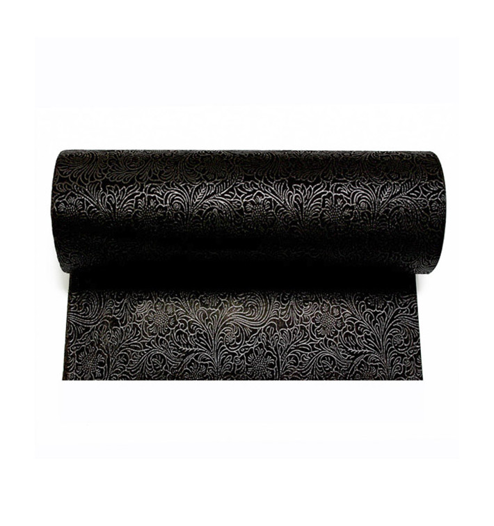 Tovaglia Rotolo Non Tessuto PLUS Nero 1,2x50m P40cm (1 Pezzo) Tovaglia Rotolo Non Tessuto PLUS Nero 1,2x50m P40cm (1 Pezzo)