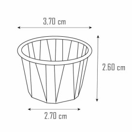 Contenitori di Carta Plisato di 22ml (250 Pezzi)