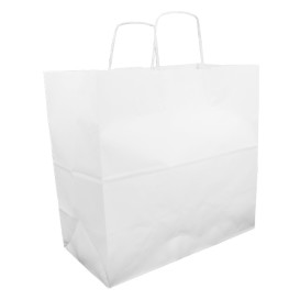 Buste Shopper in Carta Bianca 100g 35+15x30cm (25 Pezzi)