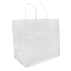 Buste Shopper in Carta Bianca 80g 30+18x29cm (25 Pezzi)