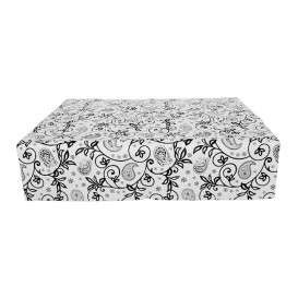Tovaglia di Carta Taglio 1,2x1,2m "Cachemire Nero" 37g (300 Pezzi)