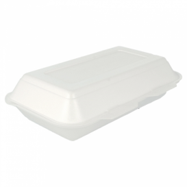 Contenitori Polistirolo LunchBox Bianco 240x155x70mm (125 Pezzi)