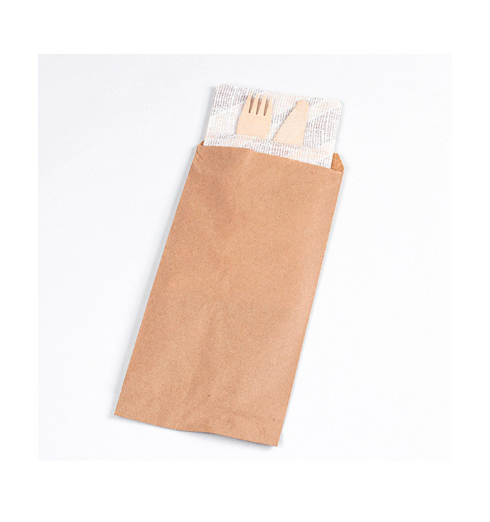 Busta per Posate Kraft 9x24cm (1000 Pezzi) Busta per Posate Kraft 9x24cm (1000 Pezzi)