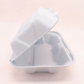 Contenitori Canna da Zucchero Bianco 23x15x7,7cm (50 Pezzi)