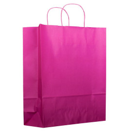 Buste Shopper in Carta Fucsia 100g 25+11x31 cm (200 Pezzi)