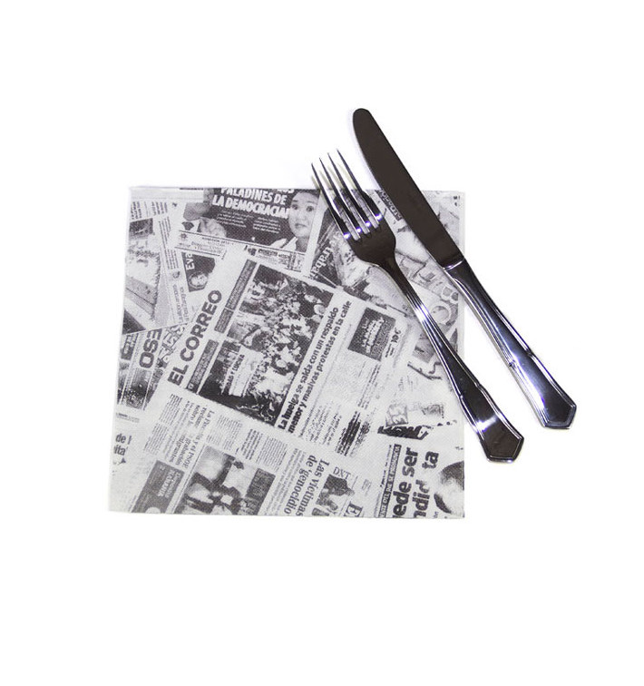Tovagliolo di Carta "Giornale" 40x40cm (50 Pezzi) Tovagliolo di Carta "Giornale" 40x40cm (50 Pezzi)