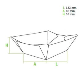 Vaschetta 525ml Kraft 12,2x8x5,5cm (600 Pezzi)