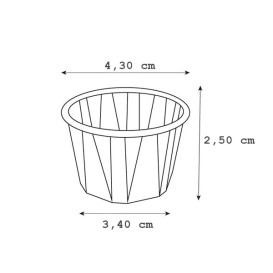 Contenitori di Carta Plisato di 30ml (250 Pezzi)
