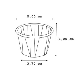 Contenitori di Carta Plisato di 37ml (250 Pezzi)