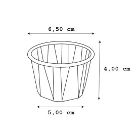 Contenitori di Carta Plisato di 120ml (250 Pezzi)
