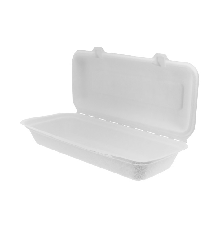 Contenitori Canna Zucchero Bianco 290x273x37,5mm (50 Pezzi) Contenitori Canna Zucchero Bianco 290x273x37,5mm (50 Pezzi)