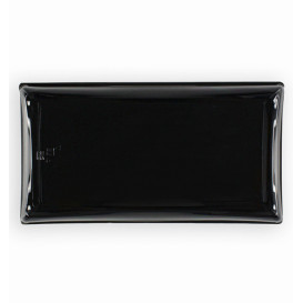 Vassoio Rettang. Nero e Coperchio PET 12x22cm (120 Pezzi)