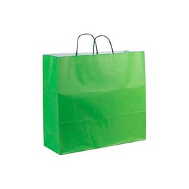 Buste Shopper in Carta Verde 100g 22+9x23cm (25 Pezzi)