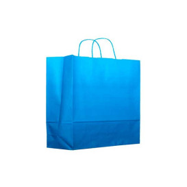 Buste Shopper in Carta Turchese 80g 20+10x29 cm (25 Pezzi)