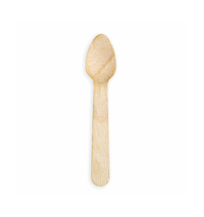 Mini Cucchiaio di Legno Verniciato 9,6m (100 Pezzi) Mini Cucchiaio di Legno Verniciato 9,6m (100 Pezzi)