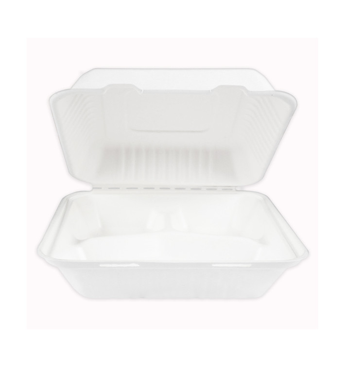 Contenitori Canna da Zucchero + PLA Bianco 3S 23x23x7,5cm (50 Pezzi) Contenitori Canna da Zucchero + PLA Bianco 3S 23x23x7,5cm (50 Pezzi)