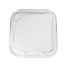Contenitori Canna da Zucchero Bianco 3S 23x23x7,5cm (200 Pezzi)