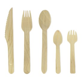 Forchetta di Legno Natural 160mm (1000 Pezzi)