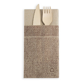 Tovagliolo Portaposate di Carta 40x40cm Iuta (30 Pezzi)