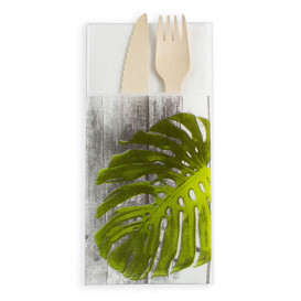 Tovagliolo Portaposate di Carta 40x40cm Havana (30 Pezzi)