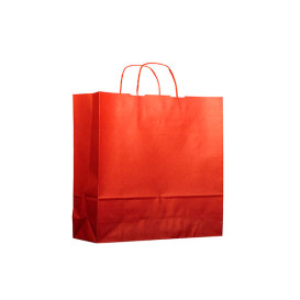 Buste Shopper in Carta Rosso 100g 22+9x23 cm (200 Pezzi)