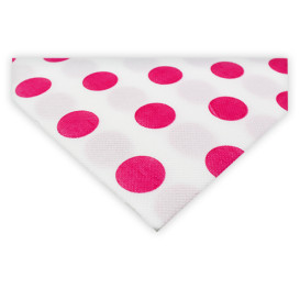 Tovagliolo di Carta "Pois Fucsia" Punta- Punta 40x40cm (600 Pezzi)