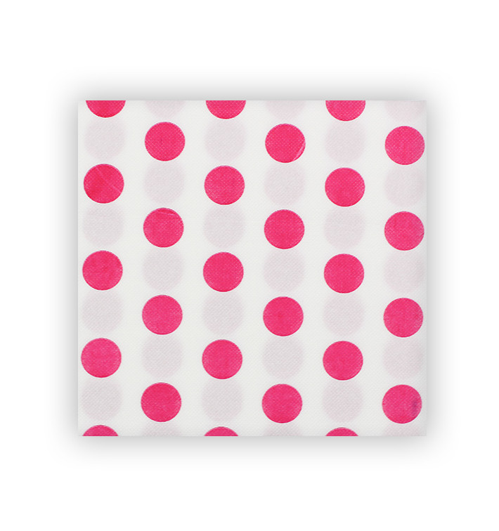 Tovagliolo di Carta "Pois Fucsia" Punta- Punta 40x40cm (600 Pezzi) Tovagliolo di Carta "Pois Fucsia" Punta- Punta 40x40cm (600 Pezzi)