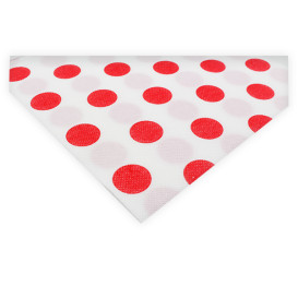 Tovagliolo di Carta "Pois Rosso" Punta- Punta 40x40cm (50 Pezzi)