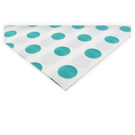 Tovagliolo di Carta "Pois Turchese" Punta- Punta 40x40cm (600 Pezzi)