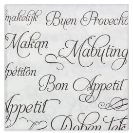 Tovagliolo di Carta "Buon Appetito" Punta- Punta 40x40cm (50 Pezzi)