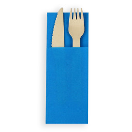 Tovagliolo Portaposate di Carta 32x40cm Turchese (30 Pezzi)