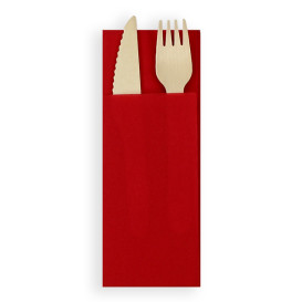 Tovagliolo Portaposate di Carta 30x40cm Rosso (30 Pezzi)