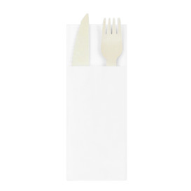 Tovagliolo Portaposate di Carta 30x40cm Bianco (1200 Pezzi)